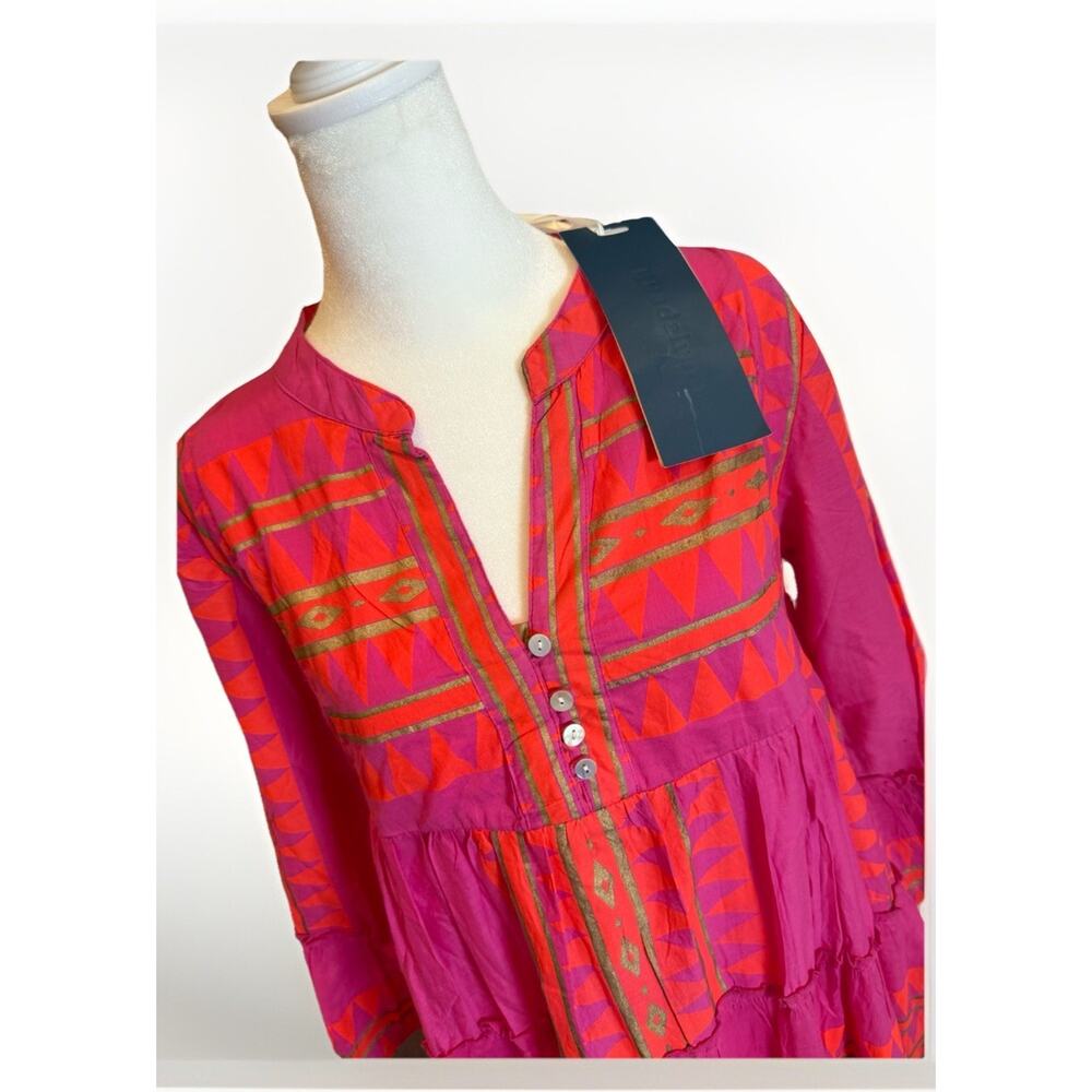 NWT’s Guadalupe Designs 100% Cotton Catalina Long Dress Fascia Small - Picture 6 of 9